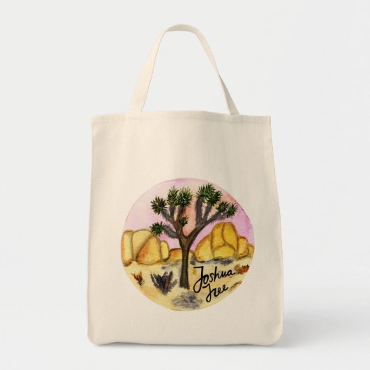 Waterverf schilderkunst van Joshua Tree National P Tote Bag (Voorkant)