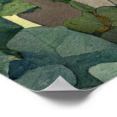 Waterverf Schilderlamp Witte bloemen Poster (Hoek)