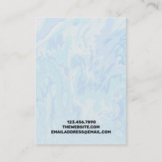 Waterverf schilderpatroon waarmee Kaart voor beeld Visitekaartje (Achterkant)