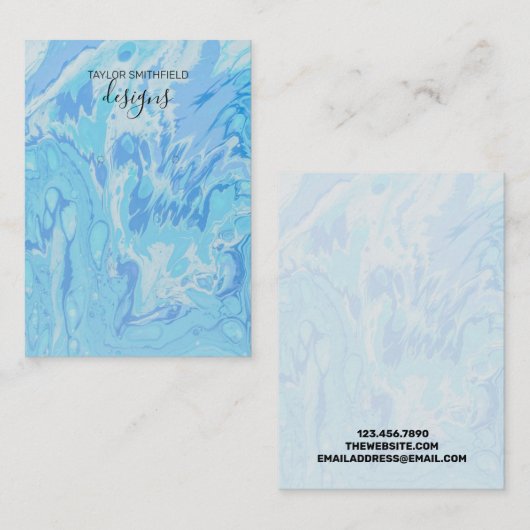 Waterverf schilderpatroon waarmee Kaart voor beeld Visitekaartje (Voorkant / Achterkant)