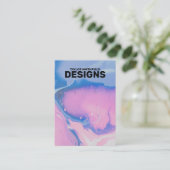 Waterverf schilderpatroon waarmee Kaart voor beeld Visitekaartje (Staand voorkant)