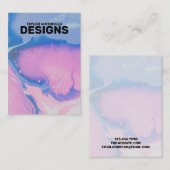 Waterverf schilderpatroon waarmee Kaart voor beeld Visitekaartje (Voorkant / Achterkant)