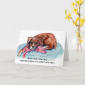 Waterverf schilderpup +"Elke keer dat ik een hond Kaart (Gele Bloem)