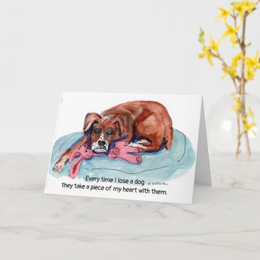 Waterverf schilderpup +"Elke keer dat ik een hond  Kaart (Gele Bloem)