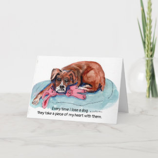 Waterverf schilderpup +"Elke keer dat ik een hond  Kaart