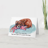 Waterverf schilderpup +"Elke keer dat ik een hond  Kaart (Voorkant)