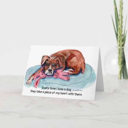 Waterverf schilderpup +"Elke keer dat ik een hond Kaart (Voorkant)