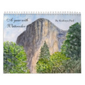 Waterverf schildert muurkalender kalender (Hoes)