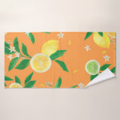 Waterverf schildert naadloos patroon met citrus f badhanddoek (Badhanddoek)