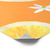 Waterverf schildert naadloos patroon met citrus f poster (Hoek)