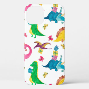Waterverf schildert naadloos patroon met dinosauru Case-Mate iPhone case