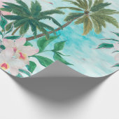 Waterverf schildert naadloos patroon met hawaï cadeaupapier (Hoek)