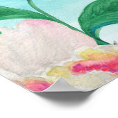 Waterverf schildert naadloos patroon met hawaï poster (Hoek)