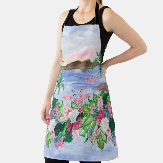 Waterverf schildert naadloos patroon met hawaï schort (Insitu)