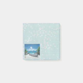 Waterverf schildert post-it merkt Okinawa Shore op Post-it® Notes