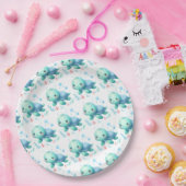 Waterverf schildpad baby shower papieren bordje (Feest)