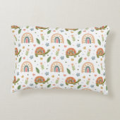  Waterverf schildpad en regenboogpatroon Accent Kussen (Achterkant)