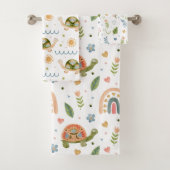  Waterverf schildpad en regenboogpatroon Bad Handdoek (Insitu)
