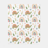  Waterverf schildpad en regenboogpatroon Fleece Deken (Voorkant)