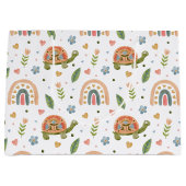 Waterverf schildpad en regenboogpatroon Groot Cadeauzakje (Voorkant)