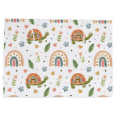 Waterverf schildpad en regenboogpatroon Groot Cadeauzakje (Achterkant)