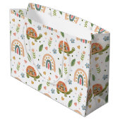 Waterverf schildpad en regenboogpatroon Groot Cadeauzakje (Achterkant Gekanteld)