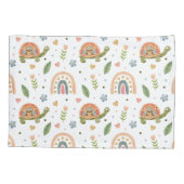  Waterverf schildpad en regenboogpatroon Kussensloop (Achterkant)