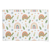  Waterverf schildpad en regenboogpatroon Kussensloop (Voorkant)