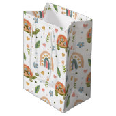  Waterverf schildpad en regenboogpatroon Medium Cadeauzakje (Voorkant Gekanteld)