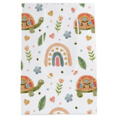  Waterverf schildpad en regenboogpatroon Medium Cadeauzakje (Achterkant)