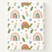  Waterverf schildpad en regenboogpatroon Notitieboek (Achterkant)