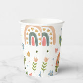 Waterverf schildpad en regenboogpatroon Papieren Bekers (Rechts)
