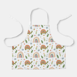  Waterverf schildpad en regenboogpatroon Schort