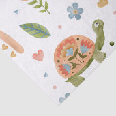 Waterverf schildpad en regenboogpatroon Tissuepapier (Detail)