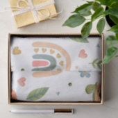 Waterverf schildpad en regenboogpatroon Tissuepapier (Geschenk)