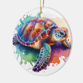 Waterverf schildpad keramisch ornament (Links)