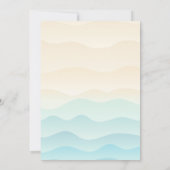 Waterverf Schildpad onder het Zee Ballonnen Verjaa Kaart (Achterkant)