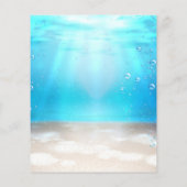 Waterverf Schildpad Onder het Zee Verjaardagsborde (Achterkant)