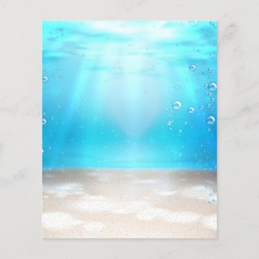 Waterverf Schildpad Onder het Zee Verjaardagsborde (Achterkant)