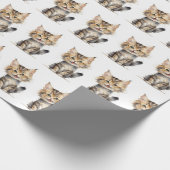 Waterverf schildpad shell kitten cadeaupapier (Hoek)