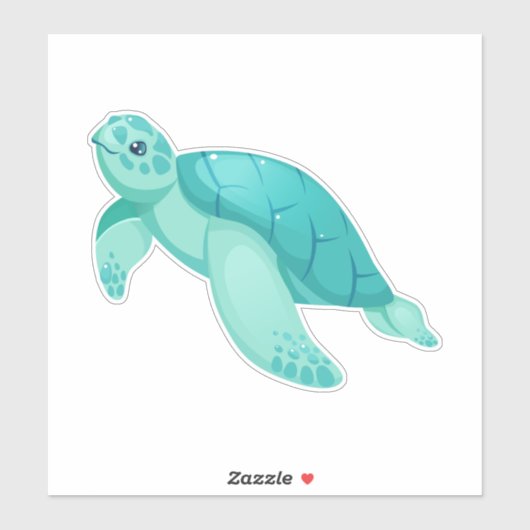 waterverf schildpad sticker (Vel)