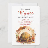 Waterverf schildpad - Verjaardagsuitnodiging Kaart (Voorkant)