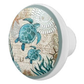  Waterverf schildpadden Keramische Knop (Rechts)