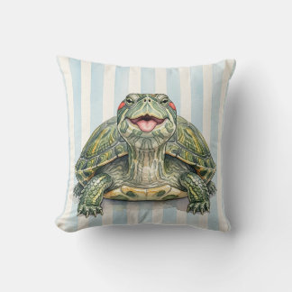 Waterverf Schildpadhuisdier Worp Kussen