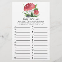 Waterverf schimmels baby shower Baby naam ras spel