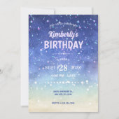 Waterverf schittert verjaardag kaart (Voorkant)