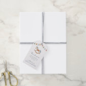 Waterverf Schommelend Paard, Baby Borrel Cadeaulabel (Met Touw)