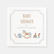 Waterverf Schommelend Paard Baby Shower Servetten