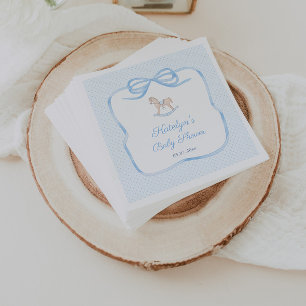 Waterverf Schommelend Paard Vintage Baby Shower Fe Servet