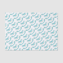 Waterverf schommelpaard aqua tea art tissuepapier